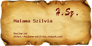 Halama Szilvia névjegykártya